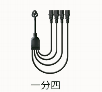 万合星多屏电脑电源线一分四